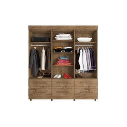 Guarda-roupa Casal 6 Portas 6 Gavetas Lieto Demolição com Baunilha - 5