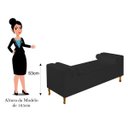 Ver imagem 3 de Divã Recamier Sofá Baú Félix 1,95M Suede Preto - AM Decor