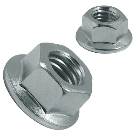 Porca Sextavada 1/4 Flangeada Unf Gr5 Zinco - 500un