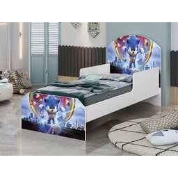 Mini Cama Juvenil Infantil Adesivada 100% Mdf - Sonic - 2