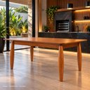 Ver imagem 3 de Mesa de Jantar Madeira Maciça 4 Lugares Berlim 135cm Tampo Laminado