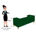 Ver imagem 3 de Divã Recamier Sofá Baú Félix 1,95M Suede Verde - AM Decor