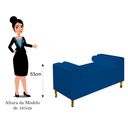 Ver imagem 3 de Divã Recamier Sofá Baú Félix 0,90M Suede Azul Marinho - AM Decoror