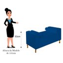 Ver imagem 3 de Divã Recamier Sofá Baú Félix 0,90M Suede Azul Marinho - AM Decoror