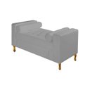 Ver imagem 1 de Divã Recamier Sofá Baú Félix 0,90M Suede Cinza - AM Decor