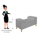 Ver imagem 3 de Divã Recamier Sofá Baú Félix 0,90M Suede Cinza - AM Decor