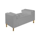Ver imagem 2 de Divã Recamier Sofá Baú Félix 0,90M Suede Cinza - AM Decor