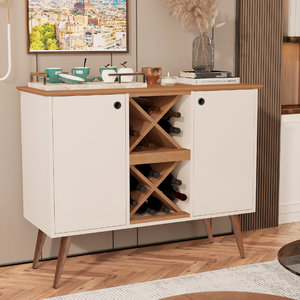 Buffet Aparador Cafe Adega Bar Elegance 2 Portas - Off White/nature