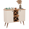 Buffet Aparador Cafe Adega Bar Elegance 2 Portas - Off White/nature - 2