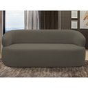 Ver imagem 2 de Sofá 3 Lugares Living Orgânico Sala de Estar 170cm Conka F05 Veludo Marrom - Mpozenato