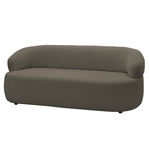 Sofá 3 Lugares Living Orgânico Sala de Estar 170cm Conka F05 Veludo Marrom - Mpozenato