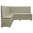 Ver imagem 5 de Kit Canto Alemão Liso para Casa Cozinha 1,25x1,60m Veludo Bege Sofa Store