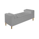 Ver imagem 2 de Divã Recamier Sofá Baú Félix 1,60M Suede Cinza - AM Decor