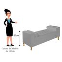 Ver imagem 3 de Divã Recamier Sofá Baú Félix 1,60M Suede Cinza - AM Decor