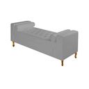 Ver imagem 1 de Divã Recamier Sofá Baú Félix 1,60M Suede Cinza - AM Decor