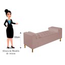 Ver imagem 3 de Divã Recamier Sofá Baú Félix 1,95M Suede Rosê - AM Decor