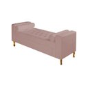Ver imagem 2 de Divã Recamier Sofá Baú Félix 1,95M Suede Rosê - AM Decor