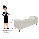 Ver imagem 3 de Divã Recamier Sofá Baú Félix 1,95M Suede Bege - AM Decor