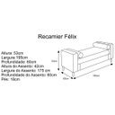 Ver imagem 4 de Divã Recamier Sofá Baú Félix 1,95M Suede Bege - AM Decor