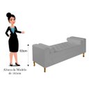 Ver imagem 3 de Divã Recamier Sofá Baú Félix 1,95M Suede Cinza - AM Decor
