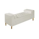Ver imagem 2 de Divã Recamier Sofá Baú Félix 1,60M Suede Bege - AM Decor
