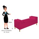 Ver imagem 3 de Divã Recamier Sofá Baú Félix 1,60M Suede Pink - AM Decor