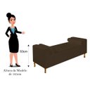 Ver imagem 3 de Divã Recamier Sofá Baú Félix 1,95M Suede Marrom - AM Decor
