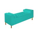Ver imagem 1 de Divã Recamier Sofá Baú Félix 1,95M Suede Azul Turquesa - AM Decor