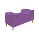 Ver imagem 1 de Recamier Divã Félix Baú 1,00M Estofado Luiz XV Sofá 2 Lugares Suede Roxo para Sala de Estar