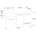 Ver imagem 3 de Gabinete Armario para Banheiro Legno 830 (somente Balcao) Branco Chess C-carvalho Dark