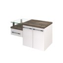 Ver imagem 1 de Gabinete Armario para Banheiro Legno 830 (somente Balcao) Branco Chess C-carvalho Dark