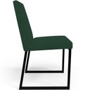 Ver imagem 6 de Kit 08 Cadeiras Para Sala Jantar Base Aço Industrial Preto Dafne L02 Suede Verde Musgo - Lyam