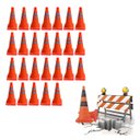 Ver imagem 1 de Cone Sinalizaçao Retratil Kit 26 Uni Portatil Dobravel Obra Transito Trafego Segurança Balizador Eme