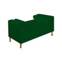 Ver imagem 1 de Recamier Divã Félix Baú 0,90M Estofado Luiz XV Sofá Suede Verde para Sala de Estar