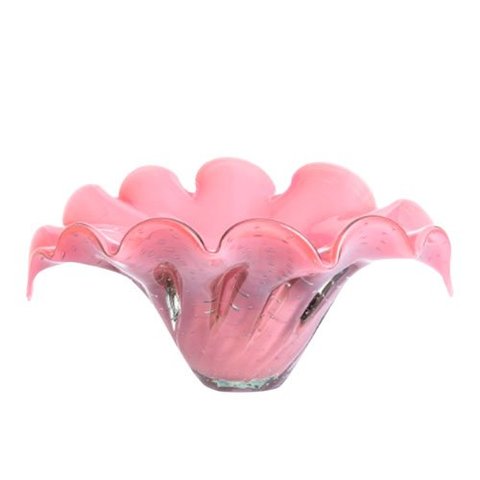 Centro de Mesa em Murano Rosa Claro - 20x50 - Luxo e Estilo: Centro de Mesa de Prestígio
