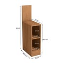 Ver imagem 5 de Penteadeira Escrivaninha com Espelho 2 Gavetas 6 Nichos 205x90cm Linha Liga Modulado