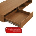 Ver mais imagens de Penteadeira Escrivaninha com Espelho 2 Gavetas 6 Nichos 205x90cm Linha Liga Modulado