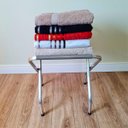 Ver imagem 5 de Suporte Organizador De Mala Alumínio Com Encosto Cinza Zaka