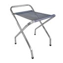 Ver imagem 1 de Suporte Organizador De Mala Alumínio Com Encosto Cinza Zaka