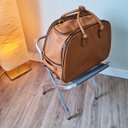 Ver imagem 4 de Suporte Organizador De Mala Alumínio Com Encosto Cinza Zaka