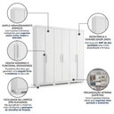 Ver imagem 4 de Guarda-Roupa Casal 6 Portas, 2 Gavetas e Pés MDF Cuiabá Branco