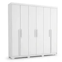 Ver imagem 2 de Guarda-Roupa Casal 6 Portas, 2 Gavetas e Pés MDF Cuiabá Branco