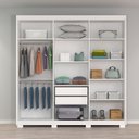 Ver imagem 5 de Guarda-Roupa Casal 6 Portas, 2 Gavetas e Pés MDF Cuiabá Branco