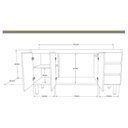 Ver imagem 2 de Gabinete de Cozinha 154cm Preto - Rorato