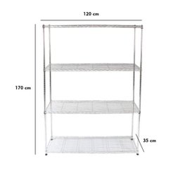 ESTANTE ARAMADA 5 PRATELEIRAS 350X1200X1700 - 2