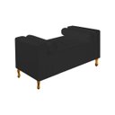 Ver imagem 2 de Divã Recamier Sofá Baú Félix 0,90M Suede Preto - AM Decor