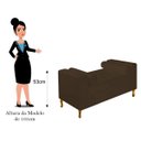 Ver imagem 3 de Divã Recamier Sofá Baú Félix 0,90M Suede Marrom - AM Decor