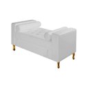 Ver imagem 1 de Divã Recamier Sofá Baú Félix 0,90M Suede Branco - AM Decor