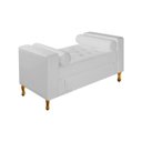 Ver imagem 2 de Divã Recamier Sofá Baú Félix 0,90M Suede Branco - AM Decor