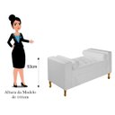 Ver imagem 3 de Divã Recamier Sofá Baú Félix 0,90M Suede Branco - AM Decor